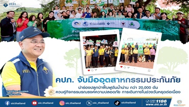 คปภ. จับมืออุตสาหกรรมประกันภัย นำร่องปลูกป่าฟื้นฟูต้นน้ำน่าน